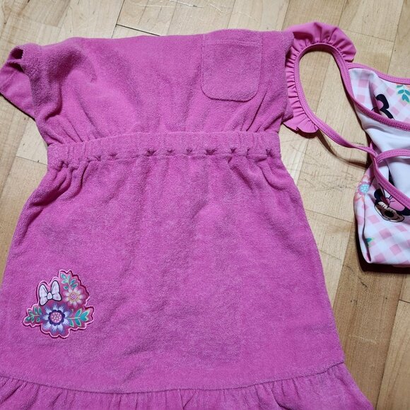 New! Disney Minnie Mouse Toddler Girls Sz 5T Swim Set (Swimsuit & Cover-Up) - Picture 2 of 7
